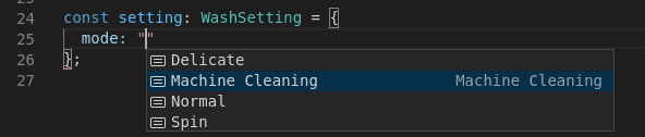 Auto-completion of properties
