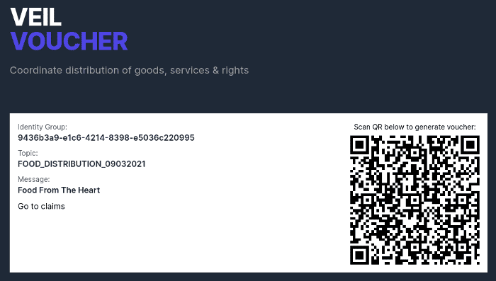 Voucher Dashboard with QR Code